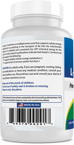 Best Naturals - Acetyl L-Carnitine 500 Mg 120 Capsules