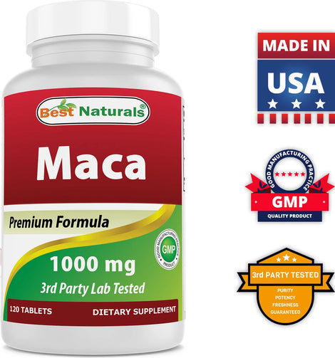 Best Naturals - Gelatinized Maca 1000Mg  120 Count
