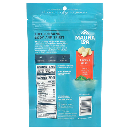 Hawaiian Sea Salt Macadamias 4 Oz. Bag