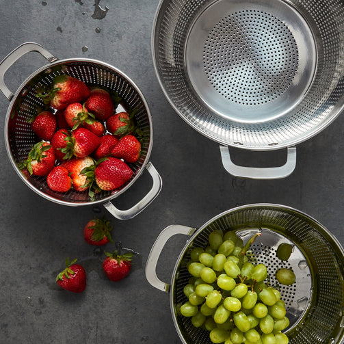 Stainless Steel Colanders, Set of 3