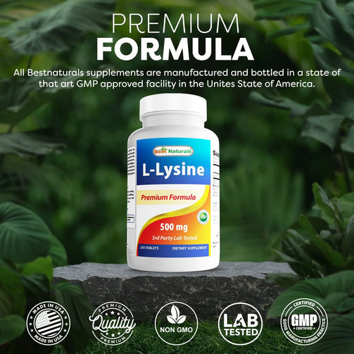 Best Naturals - L-Lysine 500 Mg 250 Tablets