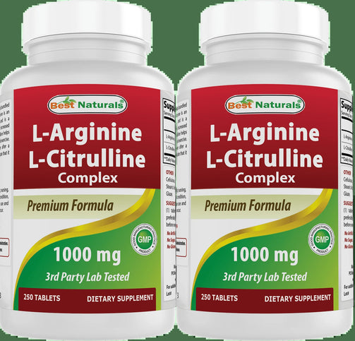 Best Naturals - L-Arginine L-Citrulline 1000 Mg Multivitamin - 250 Count