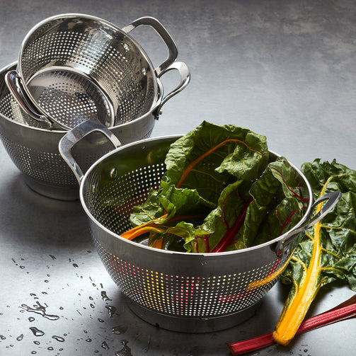 Stainless Steel Colanders, Set of 3
