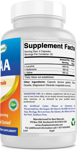 Best Naturals - BCAA 3200Mg 200 Count