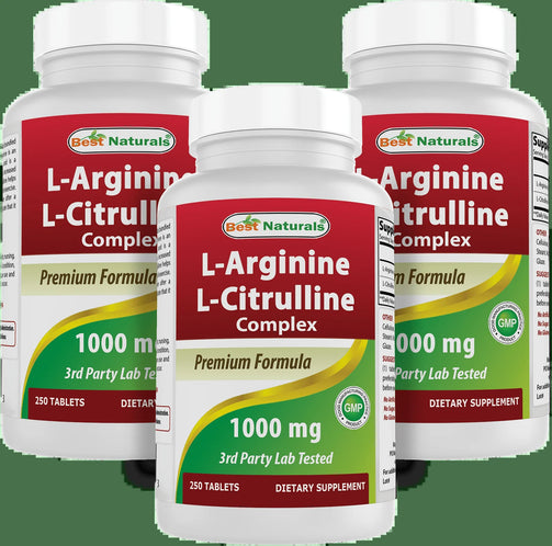 Best Naturals - L-Arginine L-Citrulline 1000 Mg Multivitamin - 250 Count