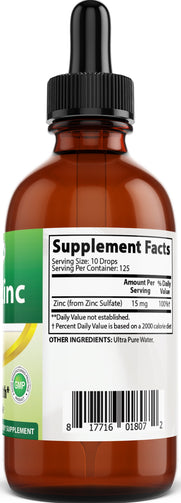 Best Naturals - Ionic Liquid Zinc 2 OZ (60Ml) Supplement Facts. Serving size 10 drops.