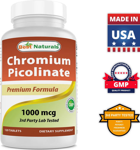 Best Naturals - Chromium Picolinate 1000 Mcg 120 Tablets