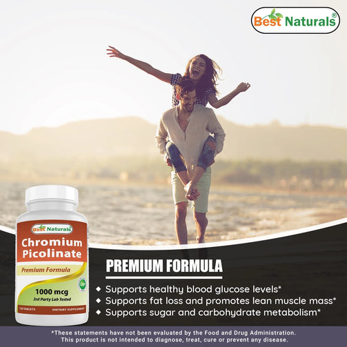 Best Naturals - Chromium Picolinate 1000 Mcg 120 Tablets