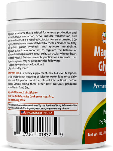Magnesium Glycinate Powder - 1 Pound