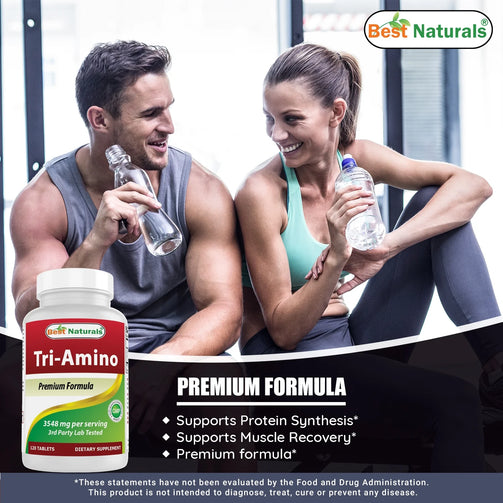 Best Naturals - Tri-Amino with L-Arginine, L-Ornithine, L-Lysine 120 Tablets
