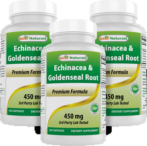 Best Naturals - Echinacea Goldenseal 450Mg 250 Capsules