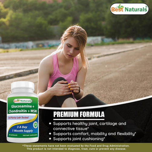 Best Naturals - Glucosamine Chondroitin MSM  2600 Mg 90 Capsules