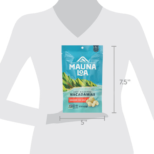Hawaiian Sea Salt Macadamias 4 Oz. Bag