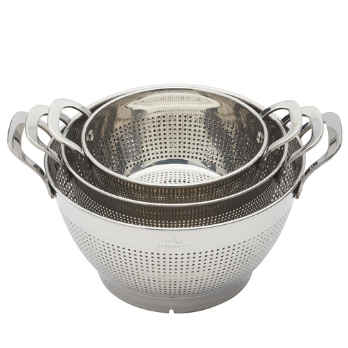 Stainless Steel Colanders, Set of 3