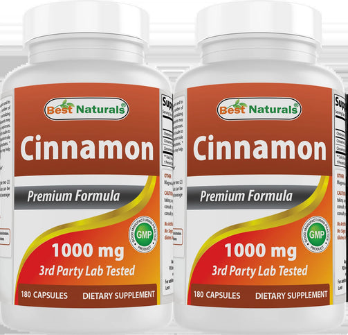 Cinnamon 1000 Mg with Chromium 200 Mcg 180 Capsules