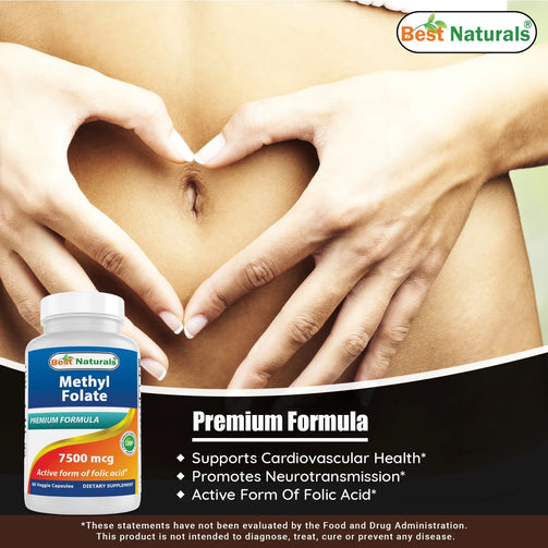 Best Naturals - Methyl Folate 7500 Mcg  60 Capsules
