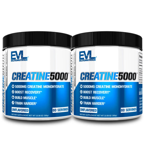 2 Pack Creatine Monohydrate Powder 5000Mg Unflavored