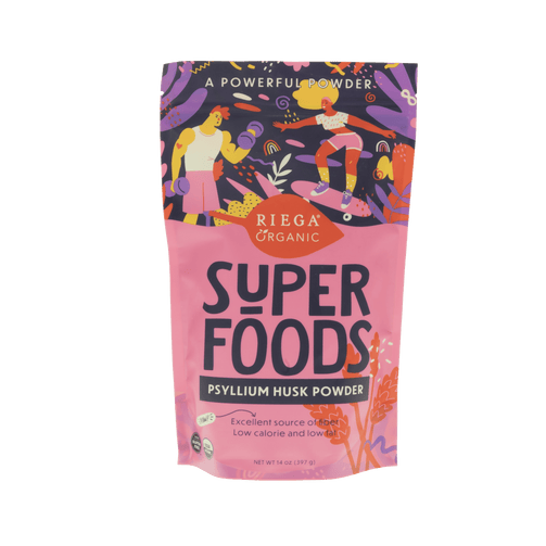 A bag of Psyllium Husk Powder, 14 ounces. Keto friendly and a great source of a fiber.