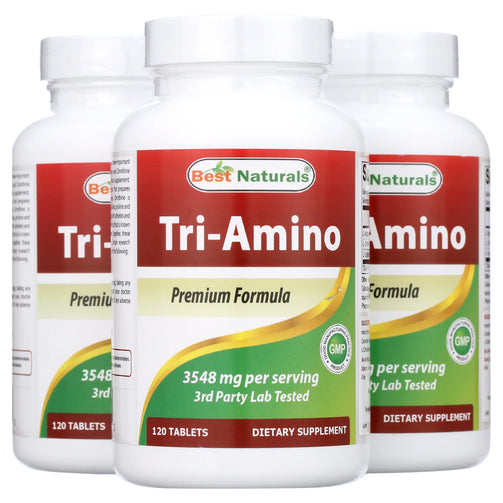 Best Naturals - Tri-Amino with L-Arginine, L-Ornithine, L-Lysine 120 Tablets
