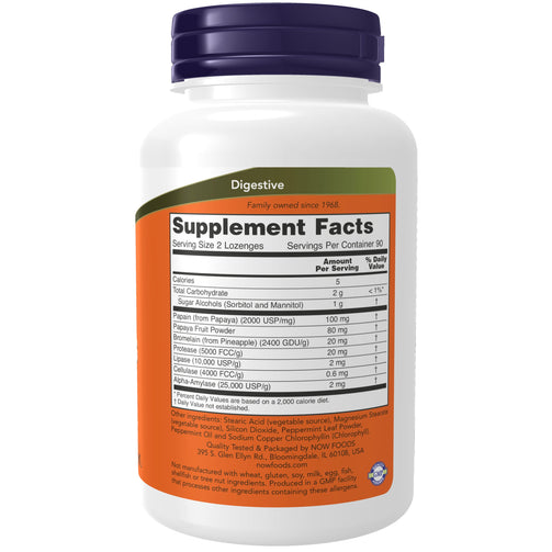 Papaya Enzyme with Mint and Chlorophyll Nutritional Facts. Keto Friendly.