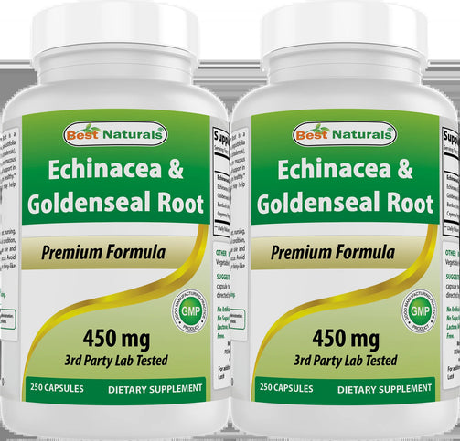 Best Naturals - Echinacea Goldenseal 450Mg 250 Capsules