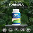A bottle of Probiotic. A dietary supplement, probiotic bacteria are critical for healthy digestion, maintaining intestinal lining integrity and motility, help in the detoxification process.